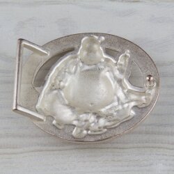 Belt Buckle Buddha, rose mother-of-pearl 8,5x7,2 cm