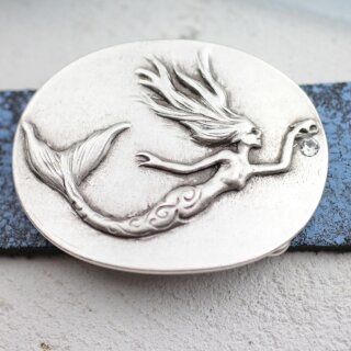 Gürtelschnalle Meerjungfrau Gürtelschließe, 7,4x5,5 cm...