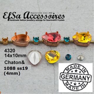 Bracelet setting for Swarovski Crystals 4320 Pearshape...
