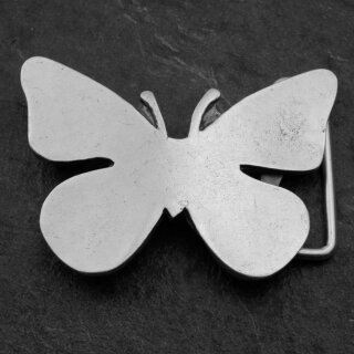 Schmetterling Gürtelschnalle, 8,0x5,5 cm Gürtelschnalle, Altsilber