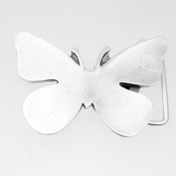 Belt Buckle Butterfly, 8,0x5,5 cm, Antique Silver