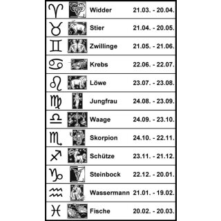 Zodiac Sign Capricorn, Star Sign, 9,3x5,5 cm