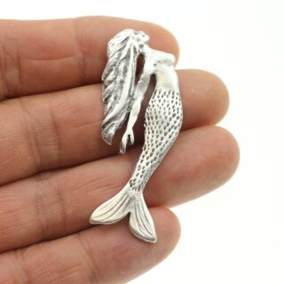 Meerjungfrau, Meerjungfrau Anhnger 5,9*2,2 cm, Altsilber
