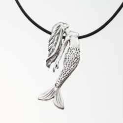 Mermaid, mermaid Pendant 5,9*2,2 cm, Antique Silver