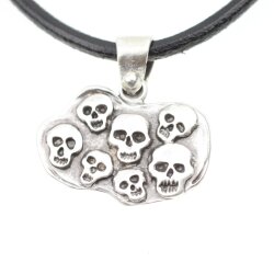 Skull Heads Pendant 3,8*2,6 cm