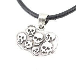 Skull Heads Pendant 3,8*2,6 cm