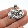 Skull Heads Pendant 3,8*2,6 cm