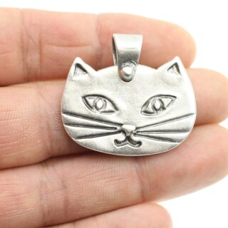 Katzenkopf Anhnger Miau 3,7*2,5 cm