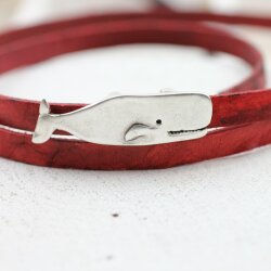 5 Moby Dick Wal Schiebeperlen für DIY Schmuck, altsilber