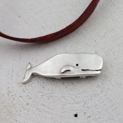 5 Whale sliders, Whale Charm, Whale Beads, antique silver