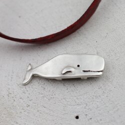 5 Moby Dick Wal Schiebeperlen für DIY Schmuck, altsilber