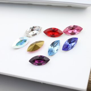 10x5 mm Navette Table Cut Swarovski Kristall - 10 Stk.