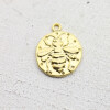 10 Bienen Anhänger 20 mm (Ø 2 mm), altsilber