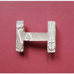 Anchor Maritime H Belt Buckle - Connected, 7,5x5,7 cm