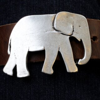 Elefant Grtelschnalle, 8,0x5,5 cm