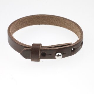 Leather Bangle Chocolate Brown - adjustable