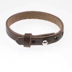 Leather Bangle Chocolate Brown - adjustable