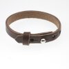 Leather Bangle Chocolate Brown - adjustable