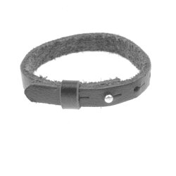 Leather Bangle Black - adjustable