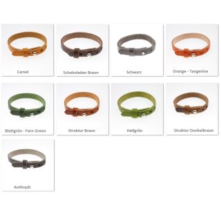 Lederarmband Cognac Braun - fr Schiebeperlen