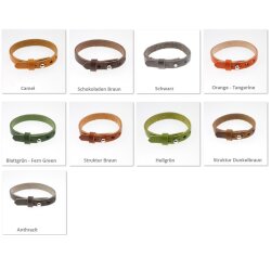 Lederarmband Cognac Braun - für Schiebeperlen