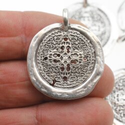 5 Ethno Ottoman Style Pendants 30 mm (Ø 3,6 mm)