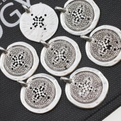 5 Ethno Ottoman Style Pendants 30 mm (Ø 3,6 mm)