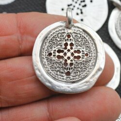 5 Ethno Ottoman Style Pendants 30 mm (Ø 3,6 mm)