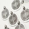 5 Ethno Ottoman Style Pendants 30 mm (Ø 3,6 mm)