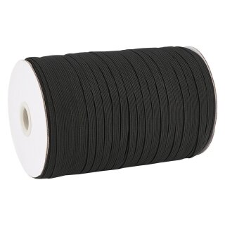 10 m Flat Elastic Cord 5 mm, black