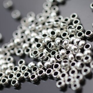 250 Runde Messingperlen 4 x 2,8 mm ( 2,2 mm)