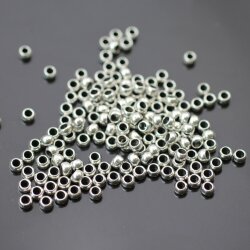 250 Brass beads 4 x 2,8 mm (Ø 2,2 mm)