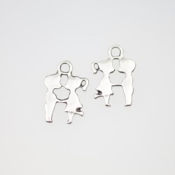 20 pcs. First Kiss Boy and Girl Charms 20 x14 mm