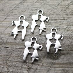 20 pcs. First Kiss Boy and Girl Charms 20 x14 mm