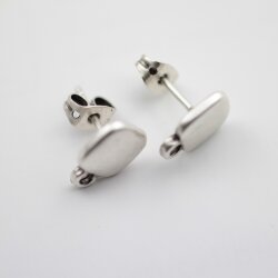 5 Pairs Earring Post 8 x10 mm