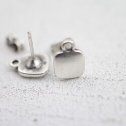 5 Pairs Earring Post 8 x10 mm
