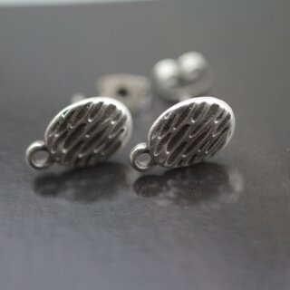 5 Pairs Earring Post 8 x13 mm