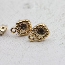 1 Paar Ohrstecker Zubehör 8 x11 mm gold