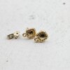 1 pair Earring Post 8 x11 mm gold