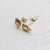 1 pair Earring Post 8 x11 mm gold