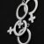 10 Venus Symbol Charms 34 x 24 mm