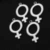 10 Venus Symbol Charms 34 x 24 mm