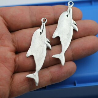 5 Delfine Charm Anhnger 65 x 25 mm