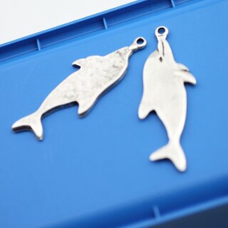 5 Delfine Charm Anhnger 65 x 25 mm