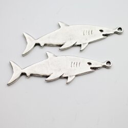 1 Shark Charms Pendant 71 x 25 mm (Ø 2,5 mm)