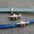 10 Antique Silver Shark Sliders Beads, Shark Bracelet Beads