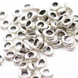 50 Metallperlen 9x6 mm (Ø 4 mm)