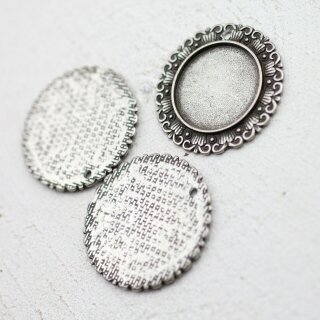 5 Anhnger Cabochon Rohling 34 mm ( 2.5 mm)