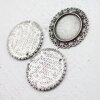 5 Bezel Setstings, Cabochon Pendants 34 mm (Ø 2.5 mm)