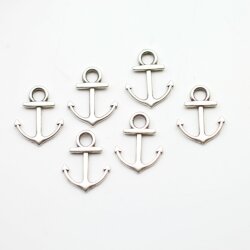 20 Antique Silver Anchor Charms Pendant